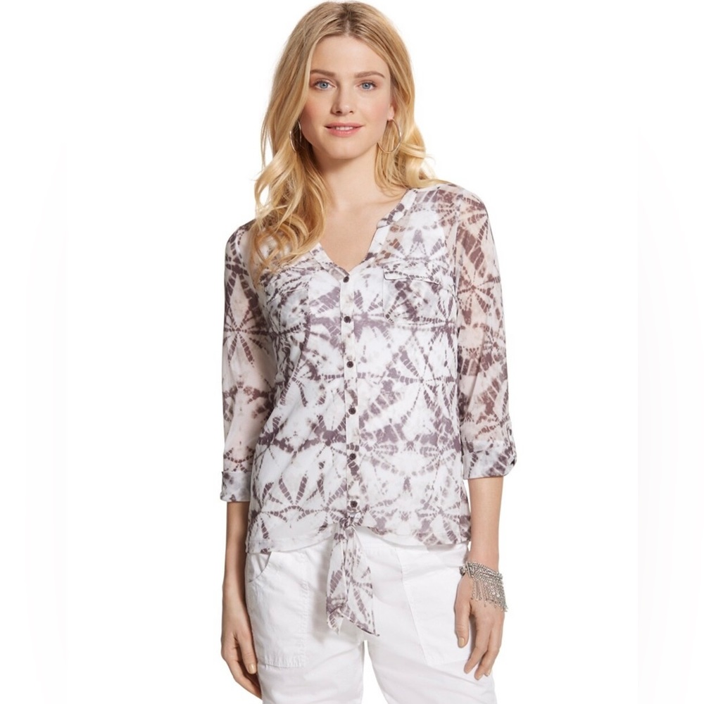 Chico’s Sheer Tye-Dye Blouse